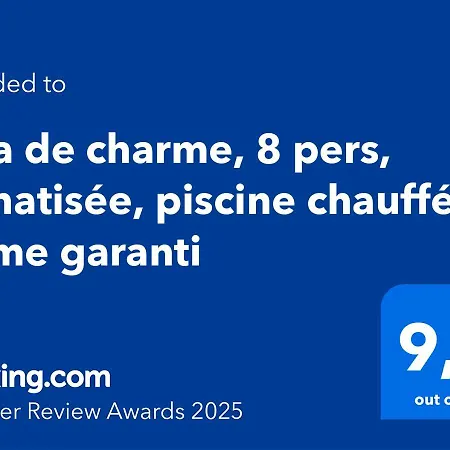De Charme, 8 Pers, Climatisee, Piscine Chauffee, Calme Garanti *